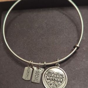 Alex and Ani Silver Grandmother Charm Bracelet